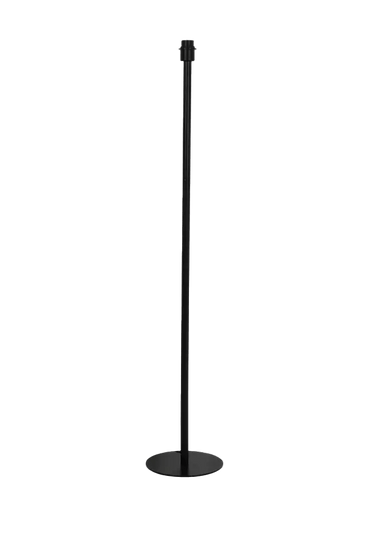 Black metal floor lamp stand with E27 socket, 157x35 cm, designed for universal lighting in modern home decor.