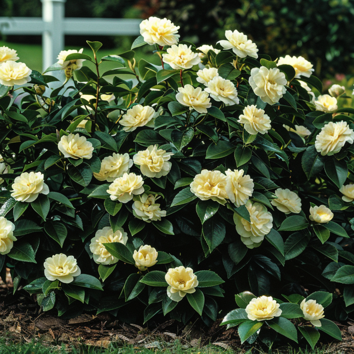 Camellia japonica 'Brushfield's Yellow' - Set van 2