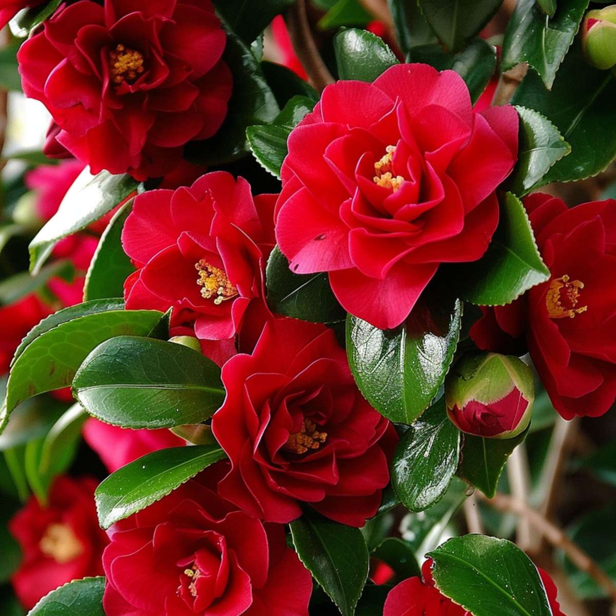 Camellia japonica 'Lady Campbell' - Set van 2 - Roos