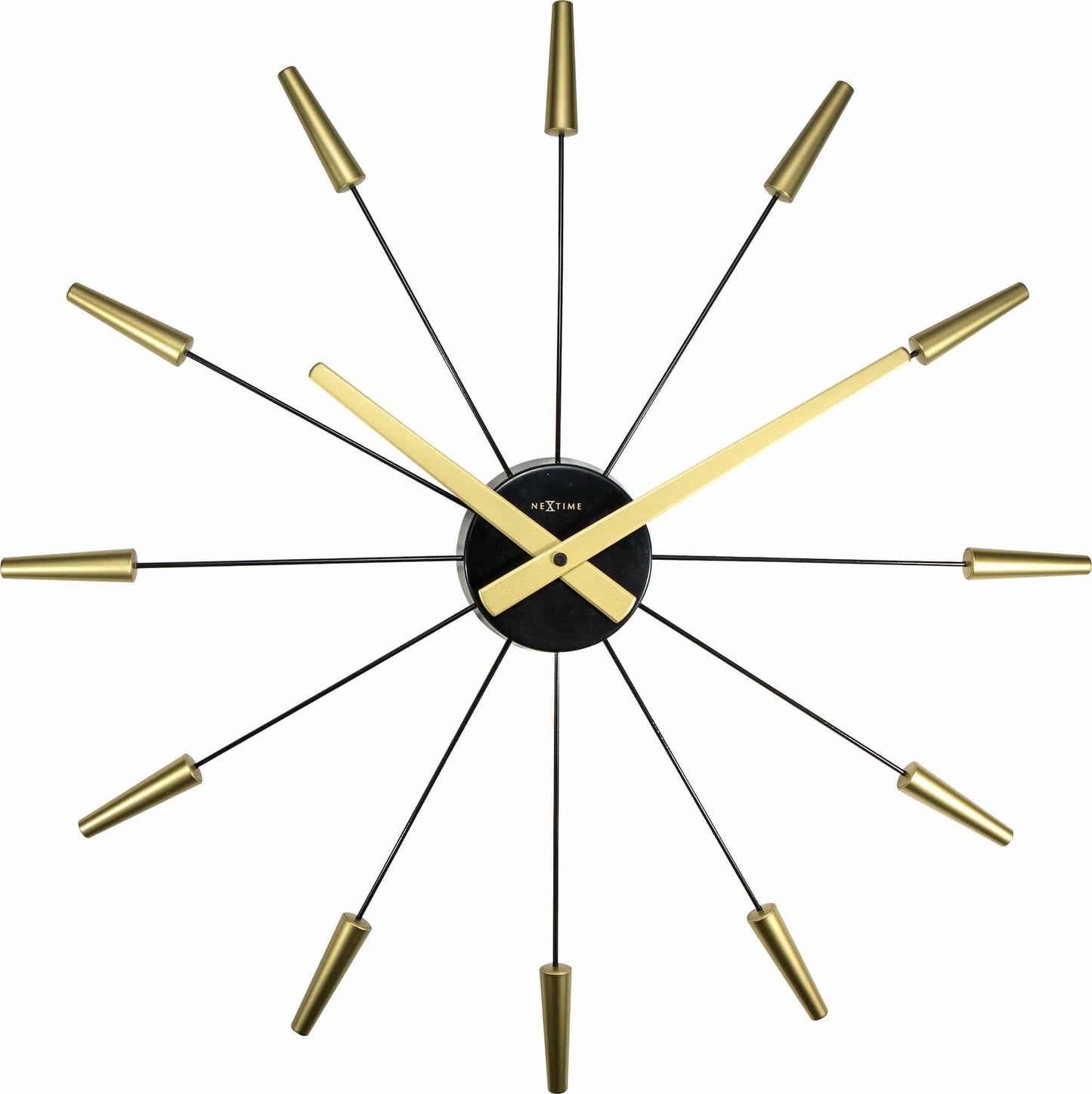 Silent Wall clock - Vintage - 58cm - Stainless Steel - 'Plug Inn'