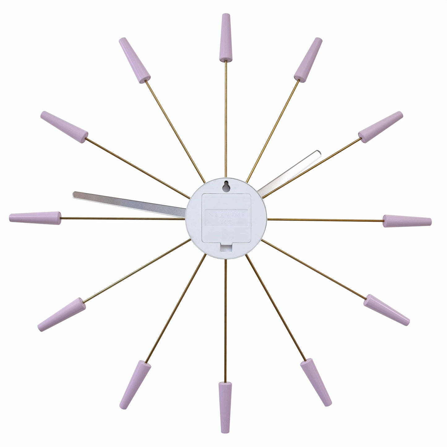 Silent Wall clock - Vintage - 58cm - Stainless Steel - 'Plug Inn'