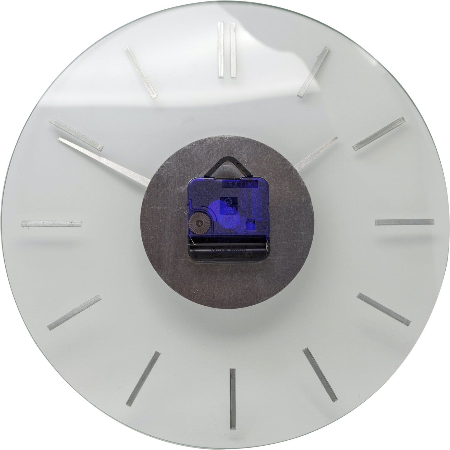 Wall clock -  26 cm - Aluminum - Glass - 'Stripe'