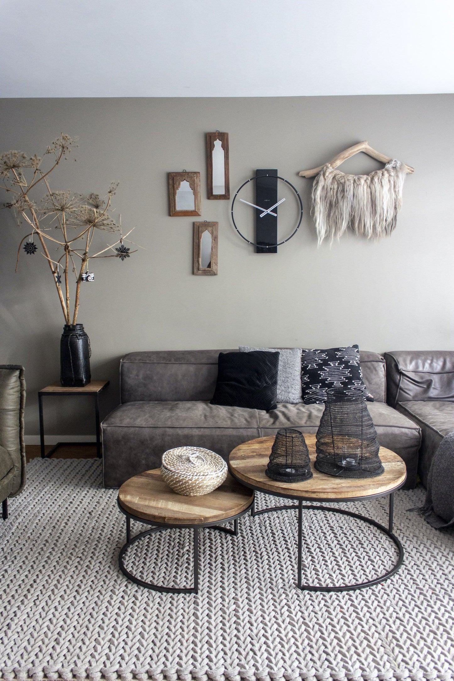 Wall clock - 50.8 x 58.2 x 4.3 cm - Wood/Steel