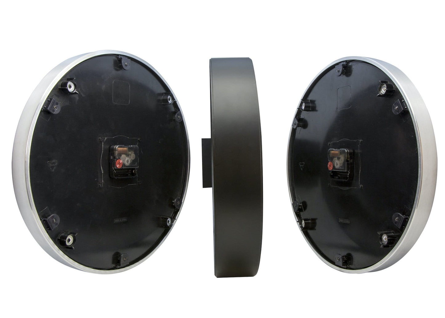 Wall clock -  36 cm - Aluminum/Glass - 'Station Double'