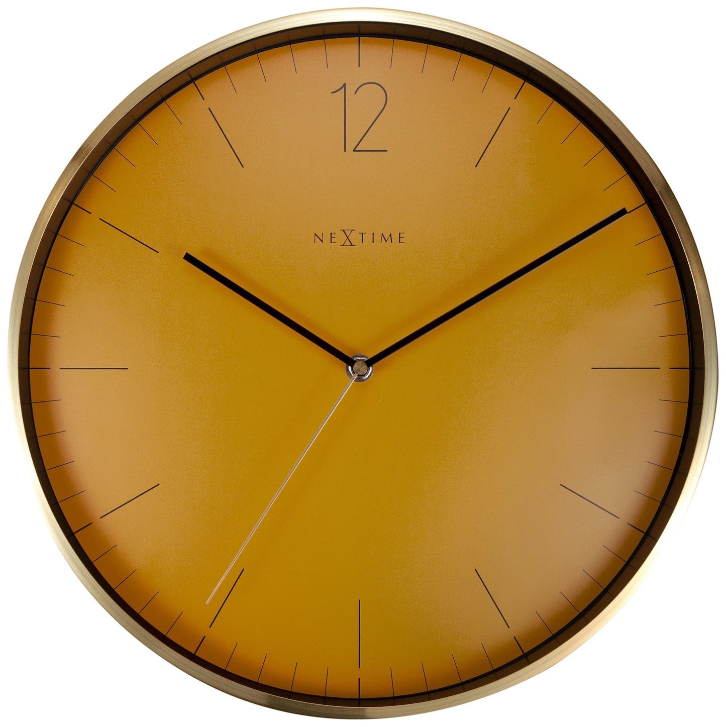 Wall clock -  34 cm - Glass / Metal - Vintage  'Essential Gold'