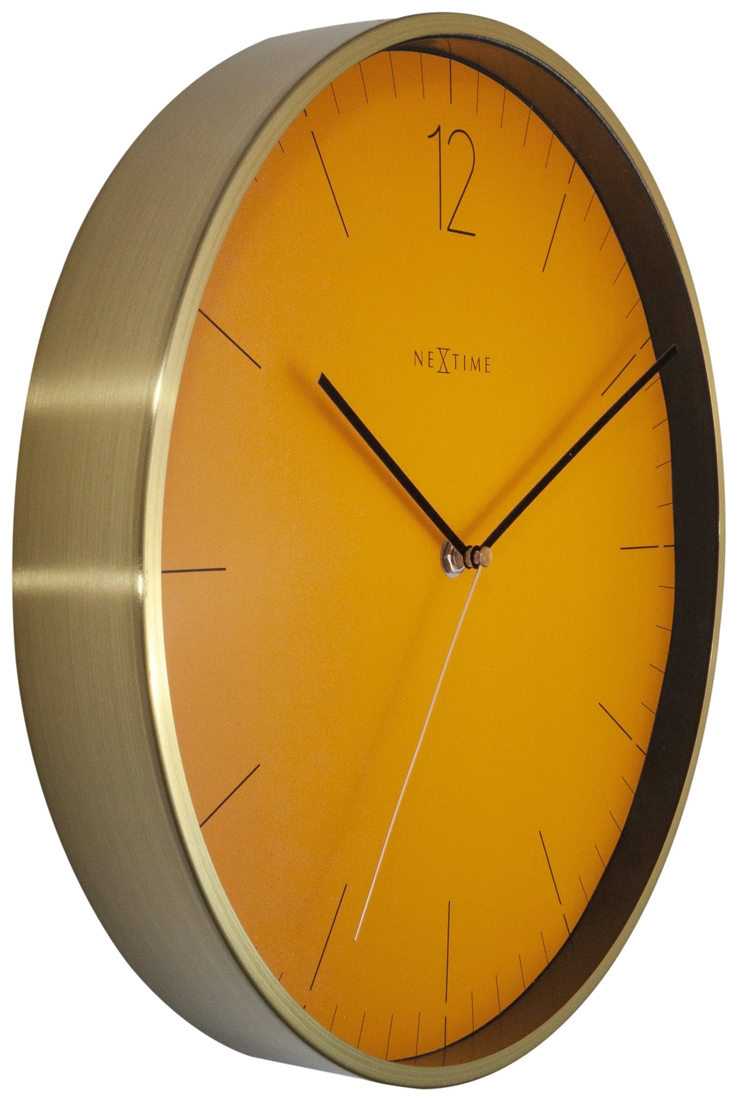 Wall clock -  34 cm - Glass / Metal - Vintage  'Essential Gold'