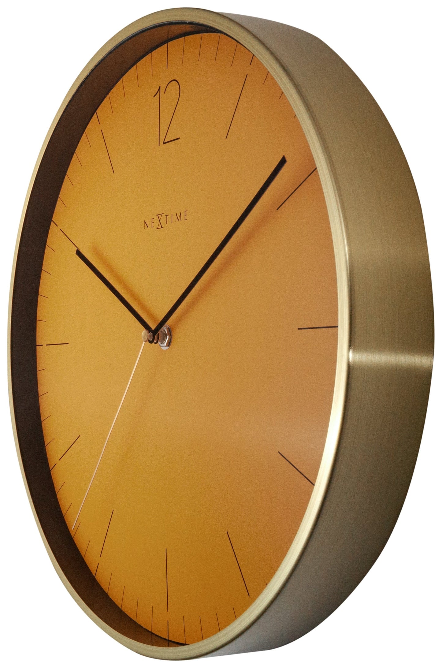 Wall clock -  34 cm - Glass / Metal - Vintage  'Essential Gold'