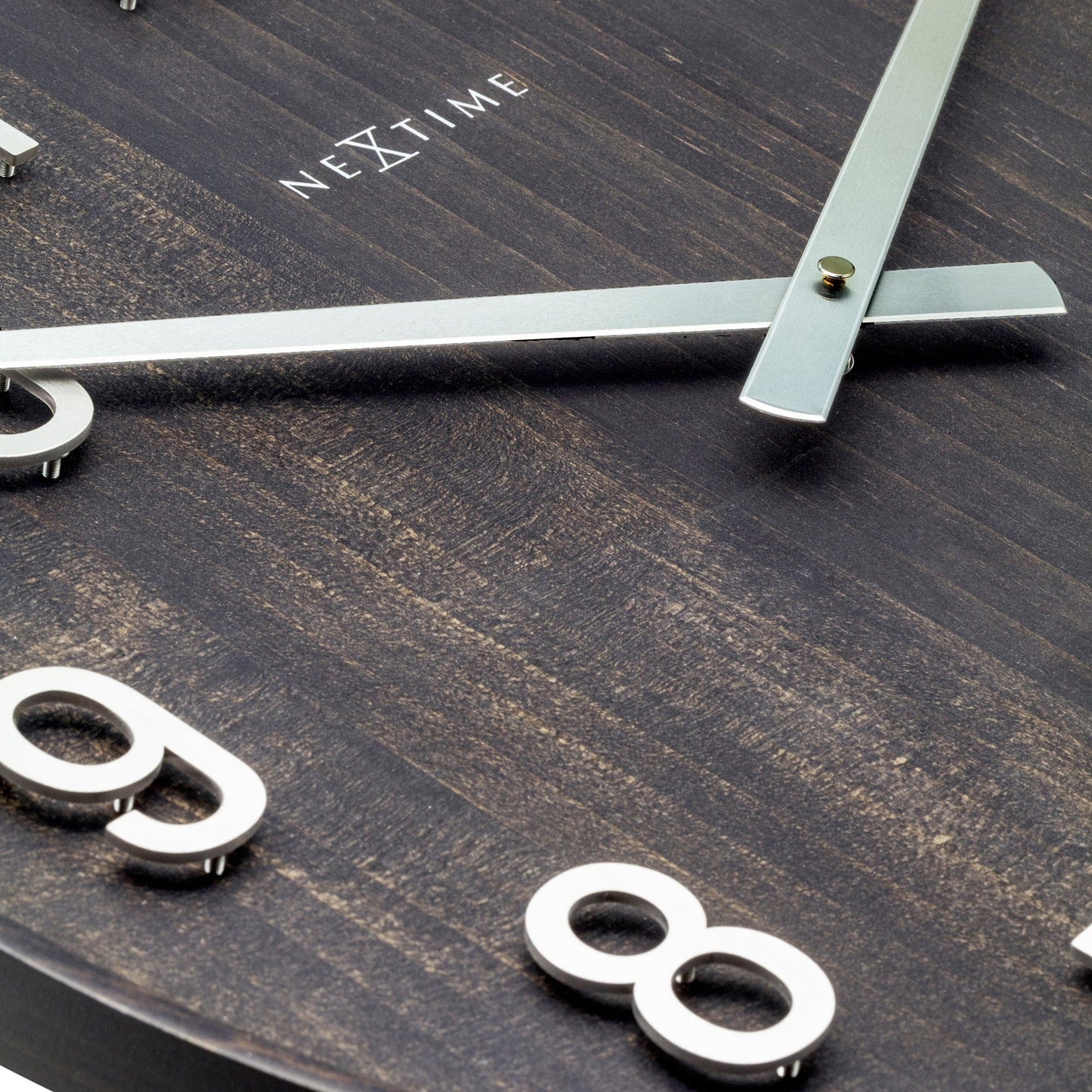 Large Wall clock 50cm - Silent - Wood/Metal - "Precious"