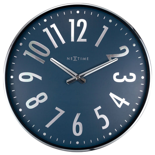 NeXtime Clocks wall clock, 40cm metal design with silent mechanism, featuring the "Alchemy" pattern on a modern wall clock.