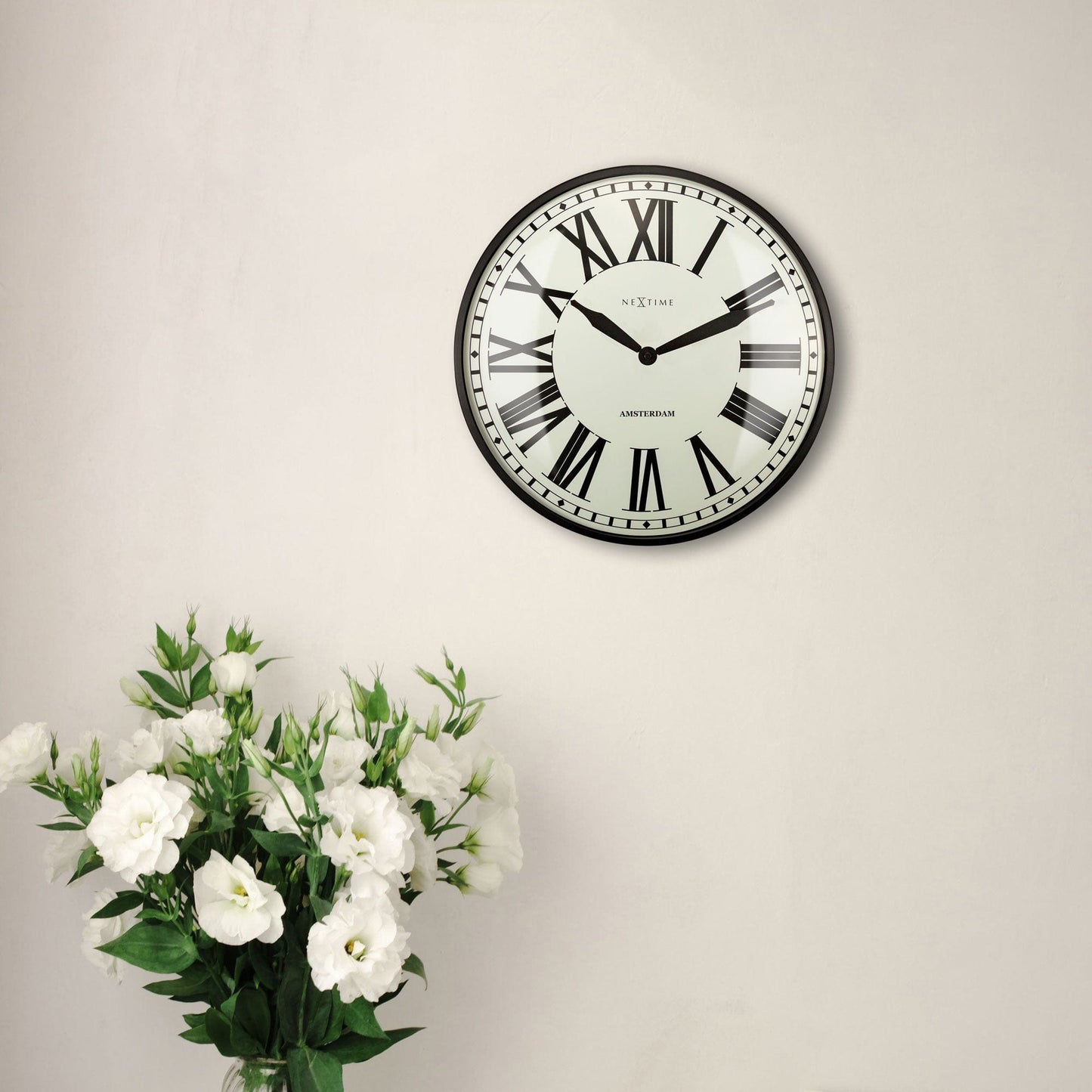 Wall clock 40cm - Silent - Metal - "New Amsterdam"