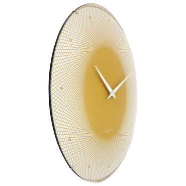 Large NeXtime wall clock with 50cm domed glass lens, silent operation, showcasing a deep design and modern style.
