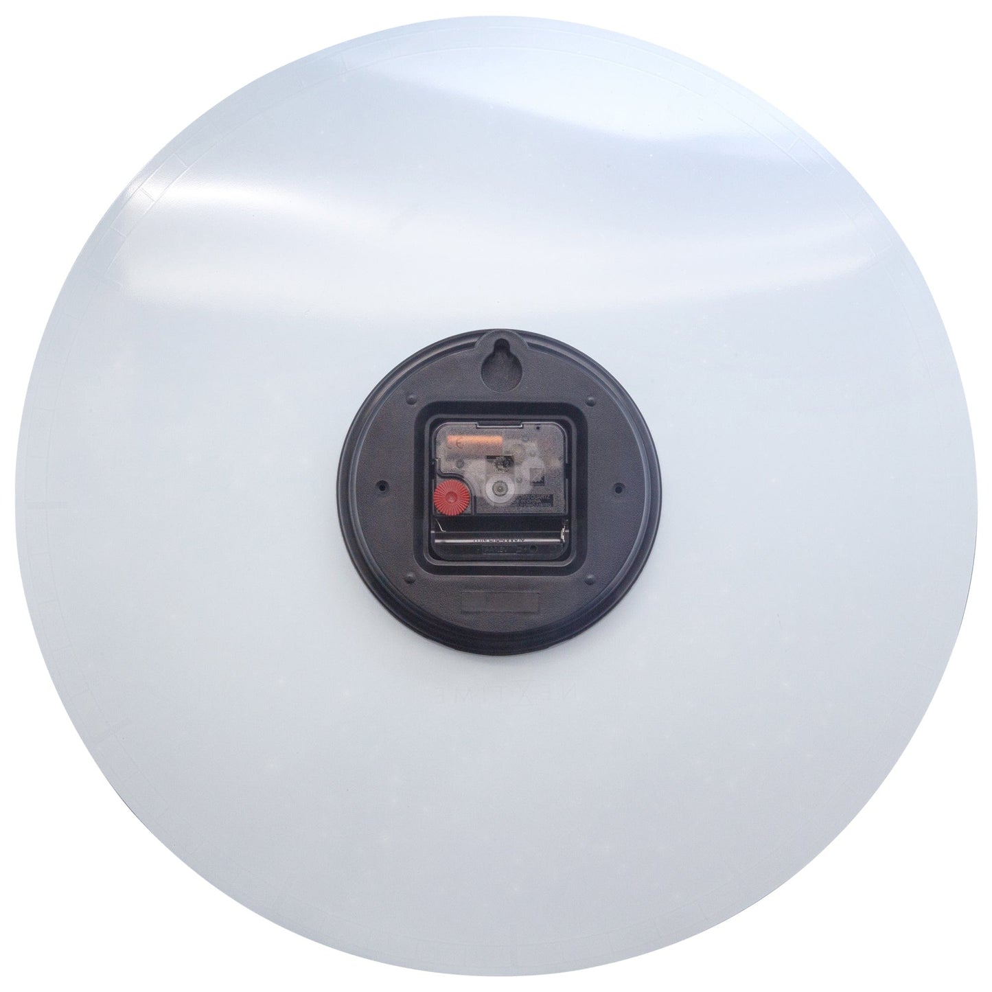 NeXtime Clocks 40cm green glass and aluminum wall clock with silent operation and modern "Classy Medium" design.