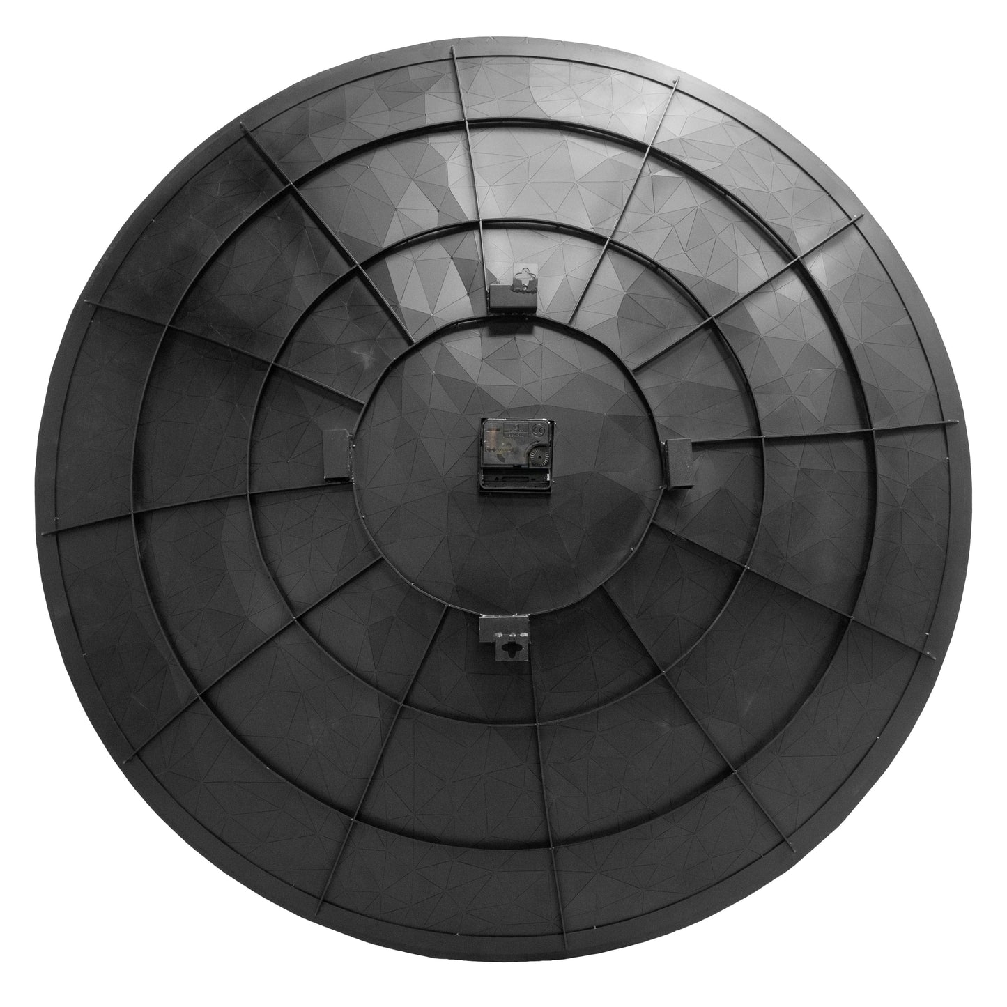 NeXtime stainless steel wall clock with 80cm diameter, silent movement, chrome finish, featuring a modern fragment design.