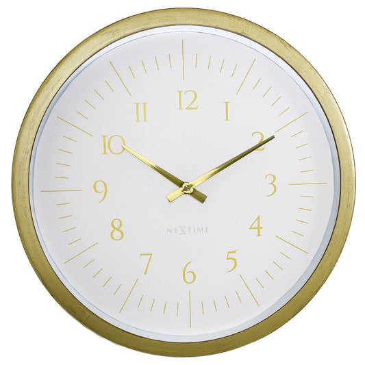 NeXtime Galaxy wall clock, 40cm, black and white plastic design with modern starry galaxy pattern.