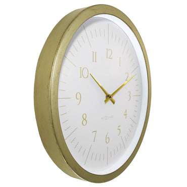 NeXtime Galaxy wall clock, 40cm black and white plastic design, showing the clock face with sleek, modern style.