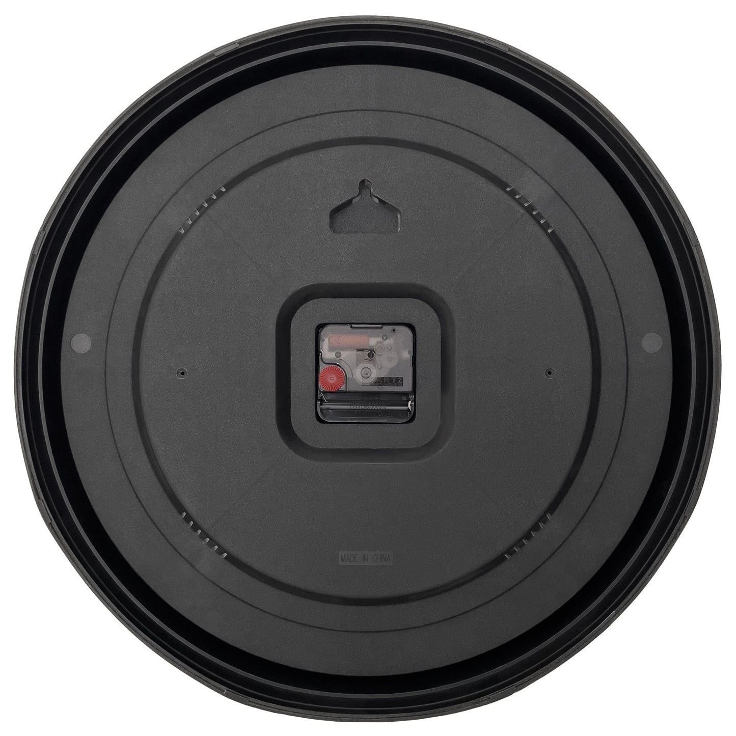NeXtime Galaxy wall clock, 40cm diameter, black and white plastic design, featuring a celestial galaxy pattern.