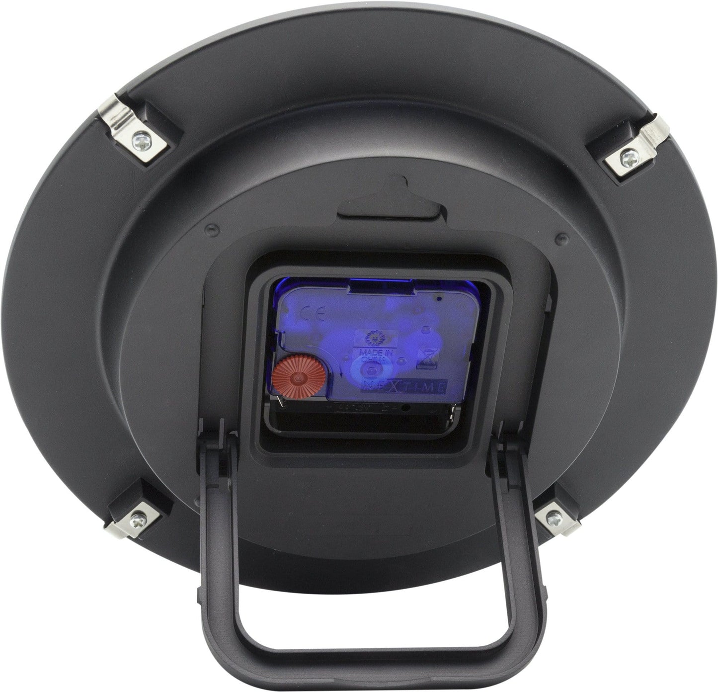 NeXtime Big Stripe Mini Dome glass wall or table clock, 20cm diameter, dome-shaped design with bold stripe pattern.