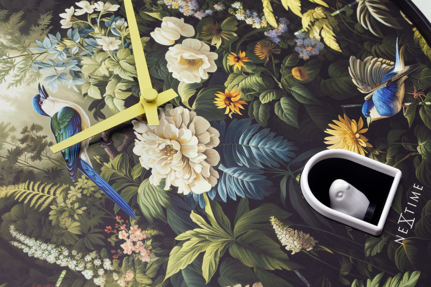 Wall clock 30cmØ - Plastic - Black - Cuckoo - NeXtime 'Vanity Cuckoo'