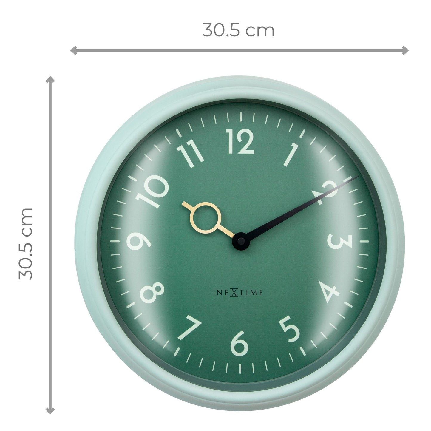 Wall Clock 30.5cm-Silent-ABS-NeXtime 'Golden Hour Wall'