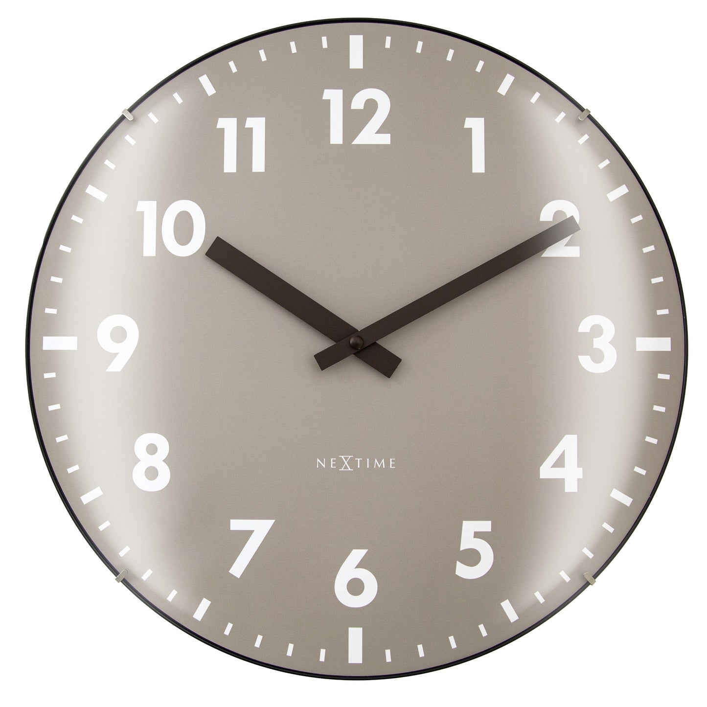 Wall Clock 35cm Domed Glass Lens-Silent-Glass-NeXtime 'Duomo'