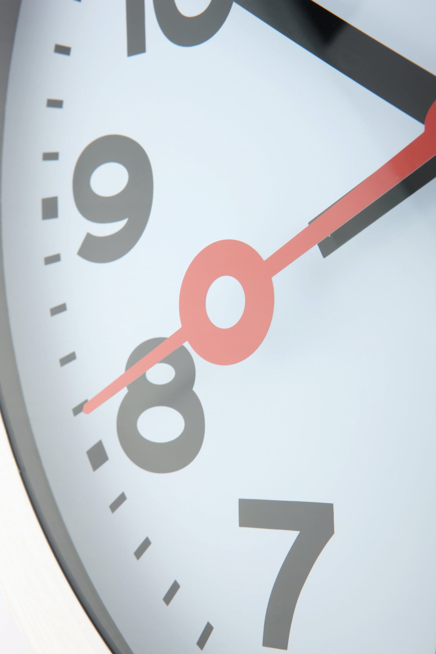 Wall clock/ Table clock - Aluminum - 'Station Numbers'