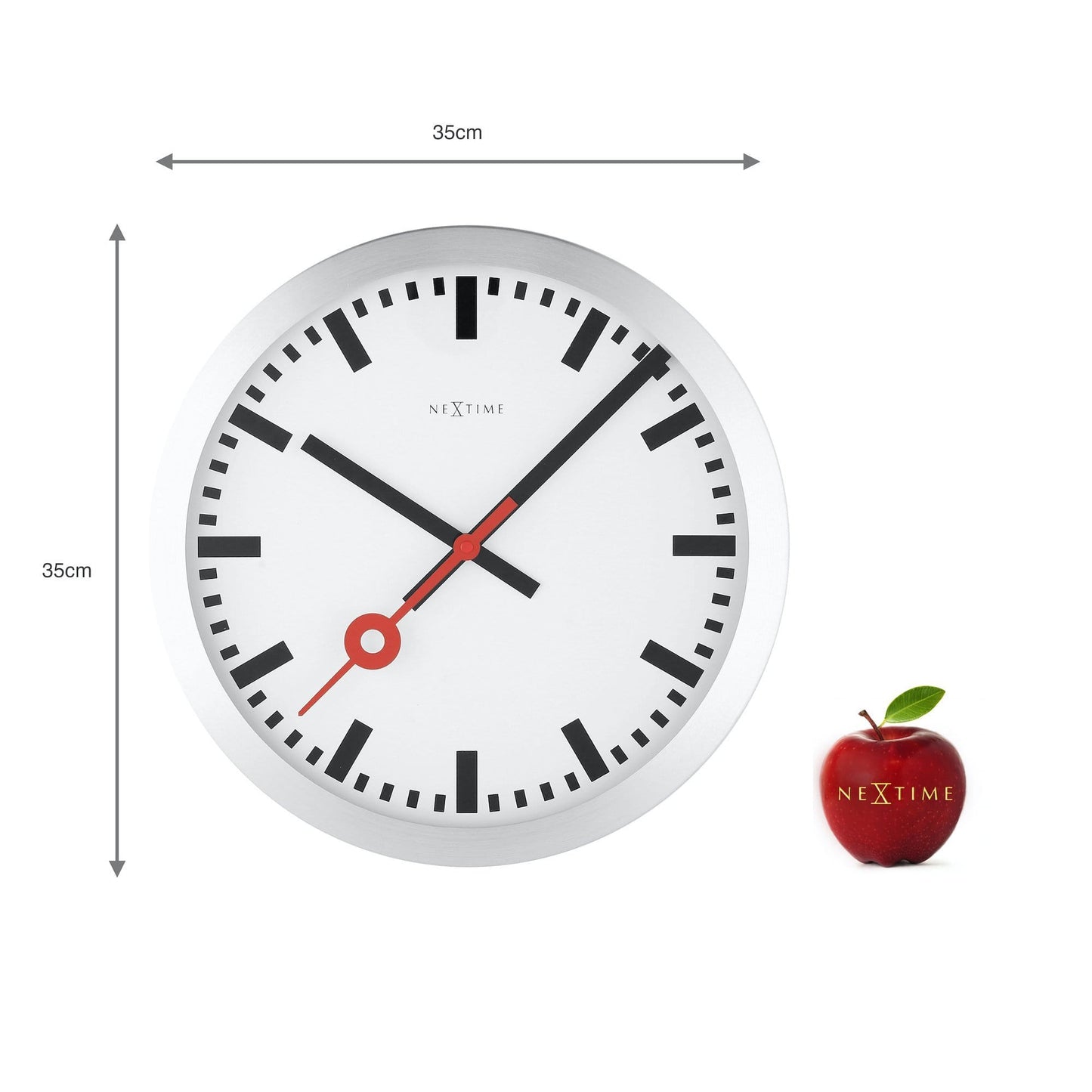 Wall clock/Table clock  - Aluminum  - 'Station Stripe'