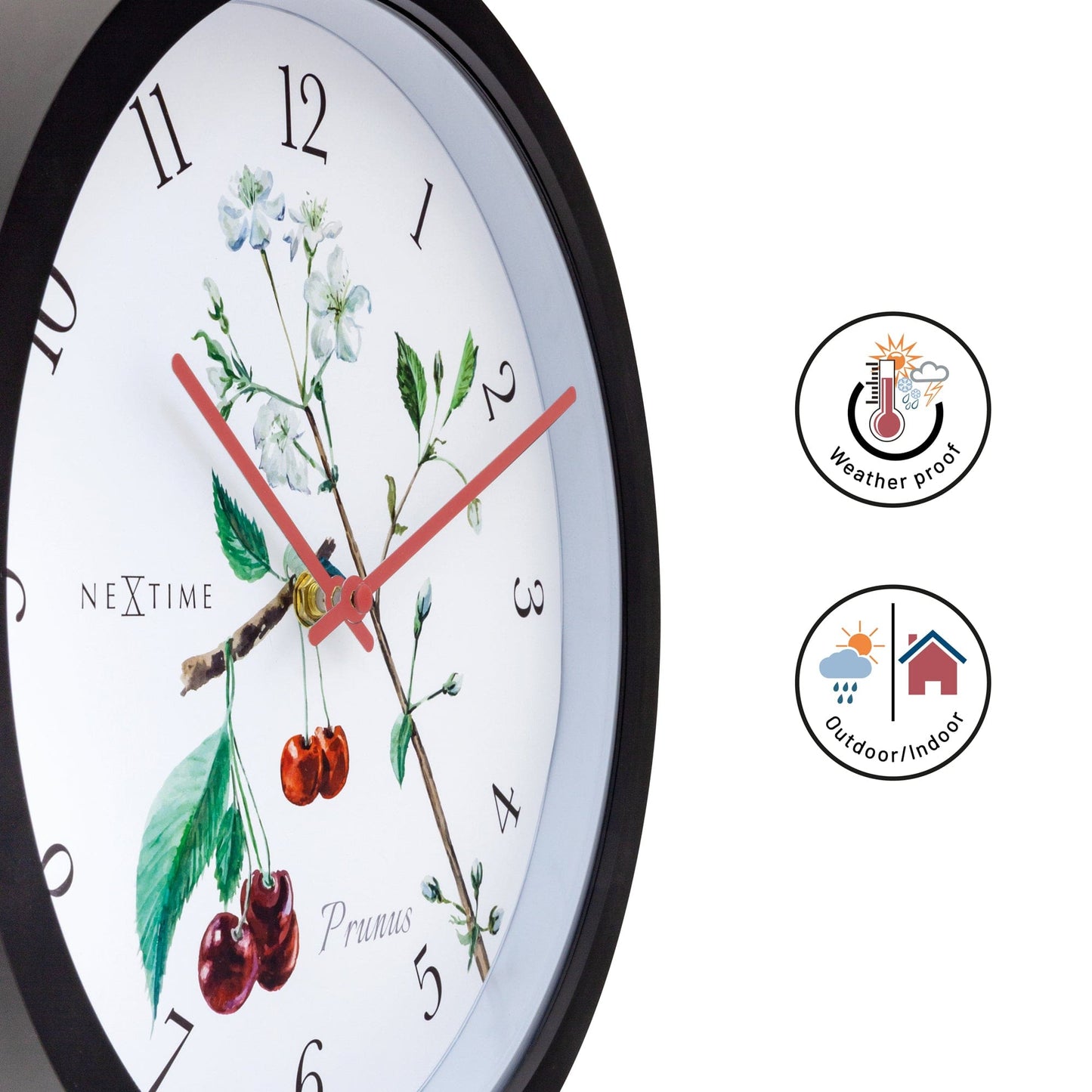 Weatherproof Outdoor clock - 30.5 cm - Prunus