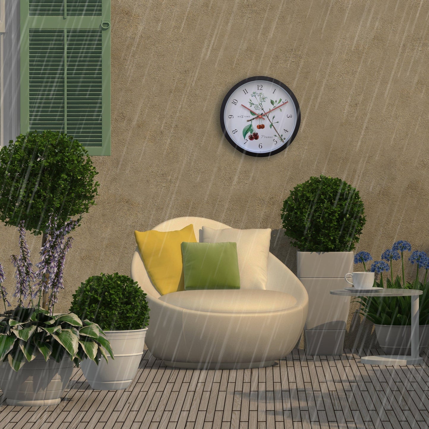 Weatherproof Outdoor clock - 30.5 cm - Prunus