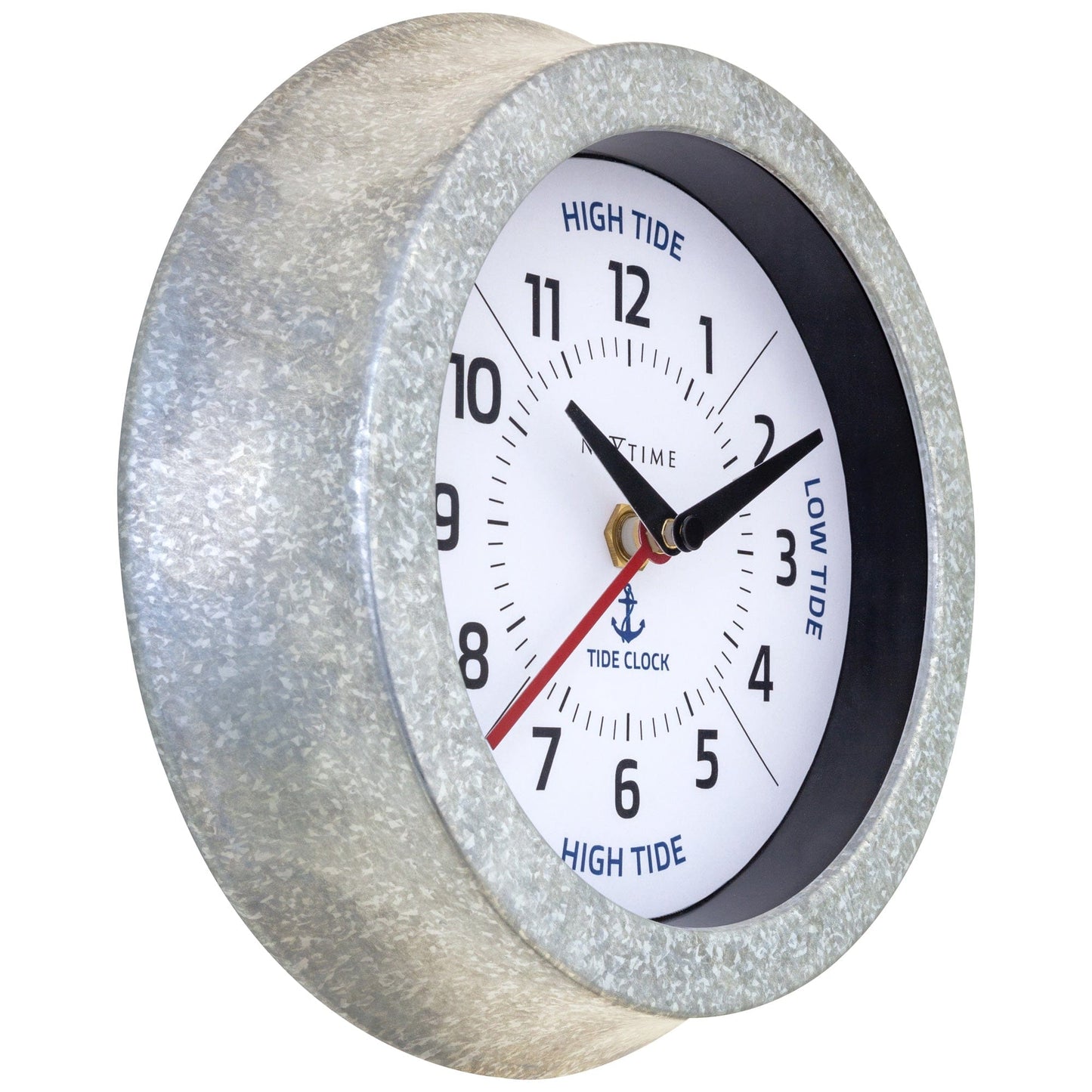 Wall Clock - with Tide Status - 22cm - Galvanized silver/ Tide