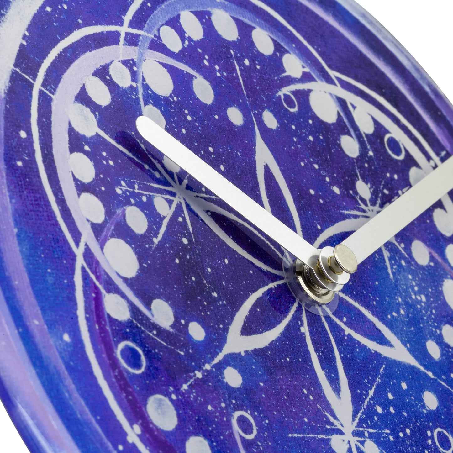 Table/Wall clock 20cm - Silent - Indigo -  Tempered Glass - "Cosmo Table"