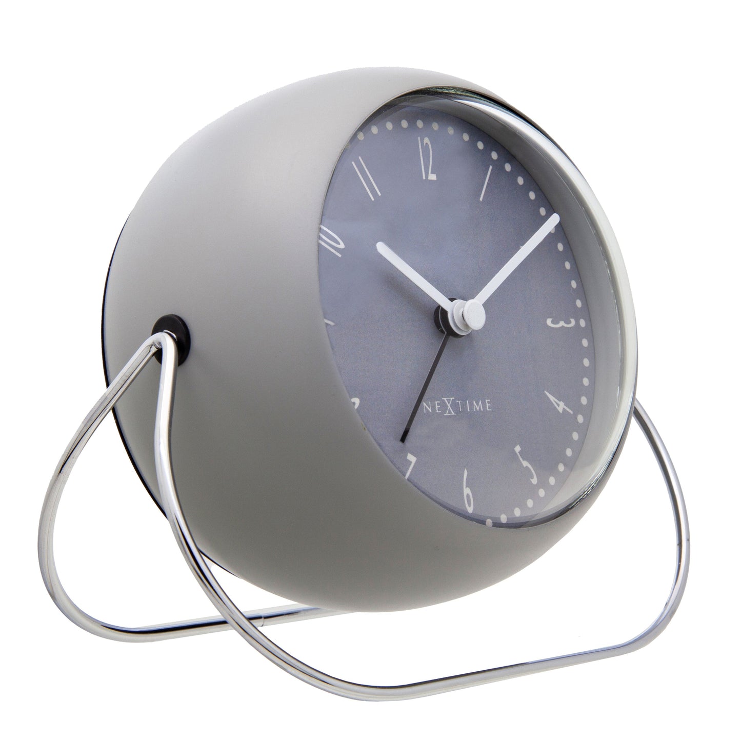 Table Alarm Clock 14x12x8cm-Silent-Metal-NeXtime 'Bubble Alarm Clock'