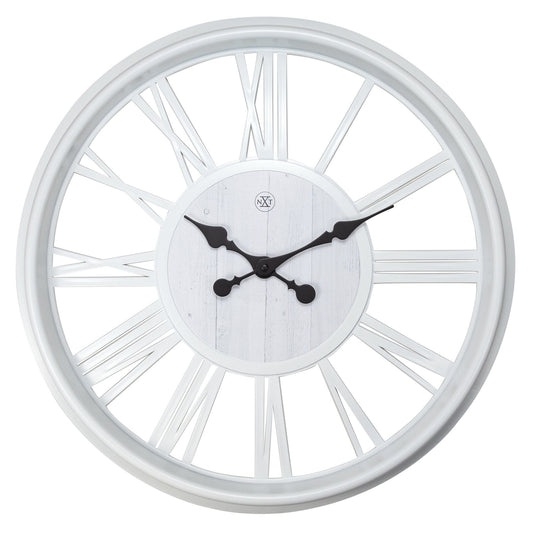 NeXtime Clocks Quebec wall clock, 51 cm plastic clock with a modern design and clear numerals.