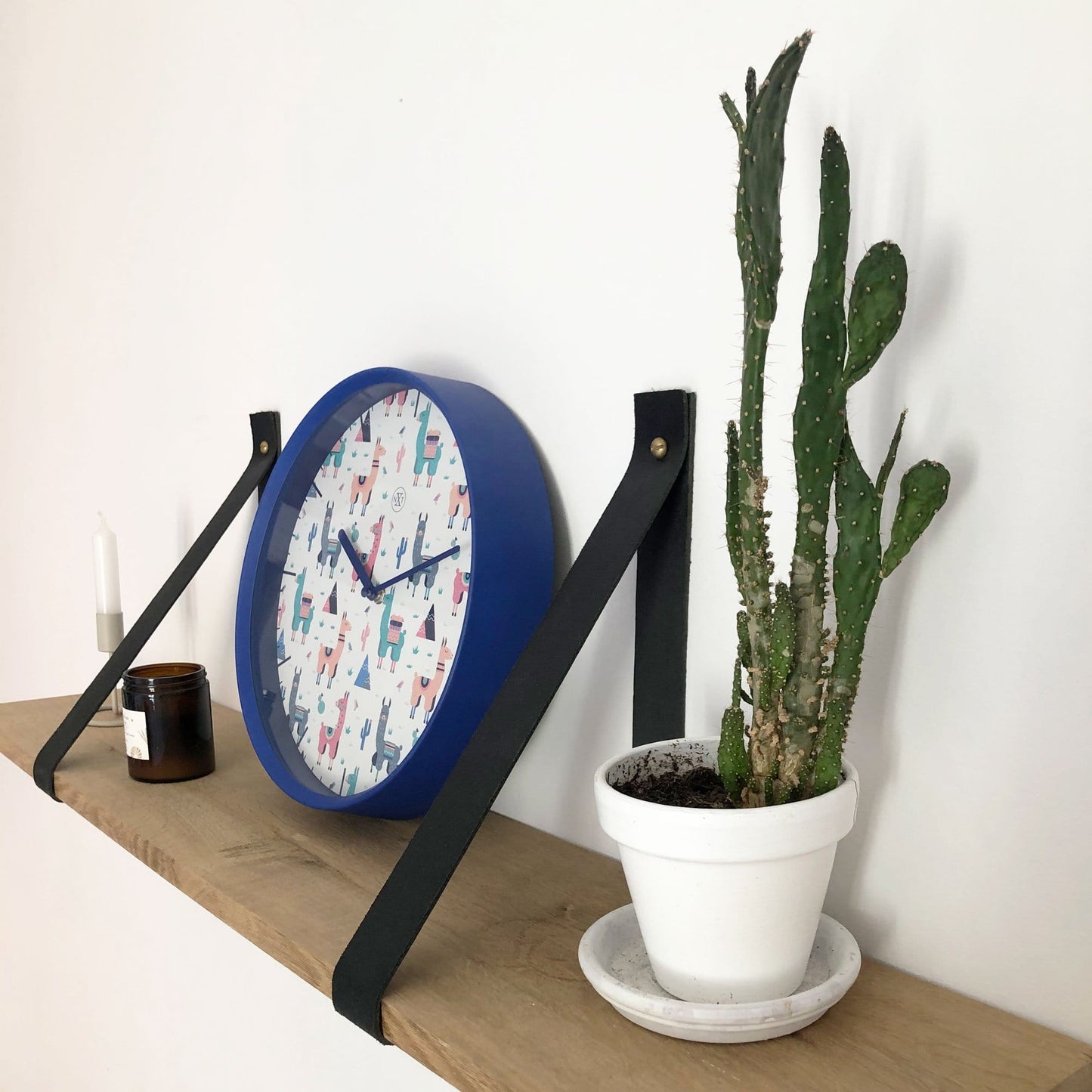 NeXtime Clocks wall clock, 30cm plastic design with Alpaca motif, modern decorative timepiece for wall decor.