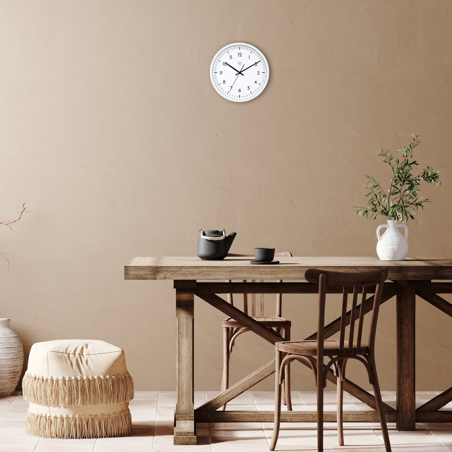 Wall clock 30cm - Silent - Plastic - "Easy Big"