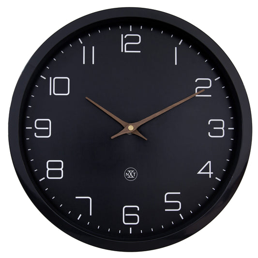 NeXtime Clocks eco-friendly 30cm wall clock with silent paper and bioplastic design, front view showing minimalist style.