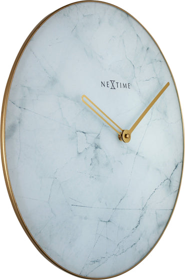 Wall clock -  40 cm - Glass / Metal - 'Marble'