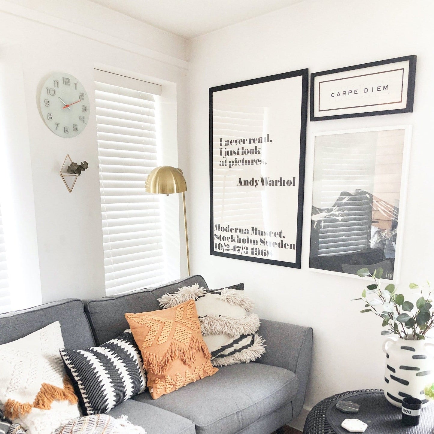 Wall clock - 30 x 3.5 cm - Glass - 'Classy Round'