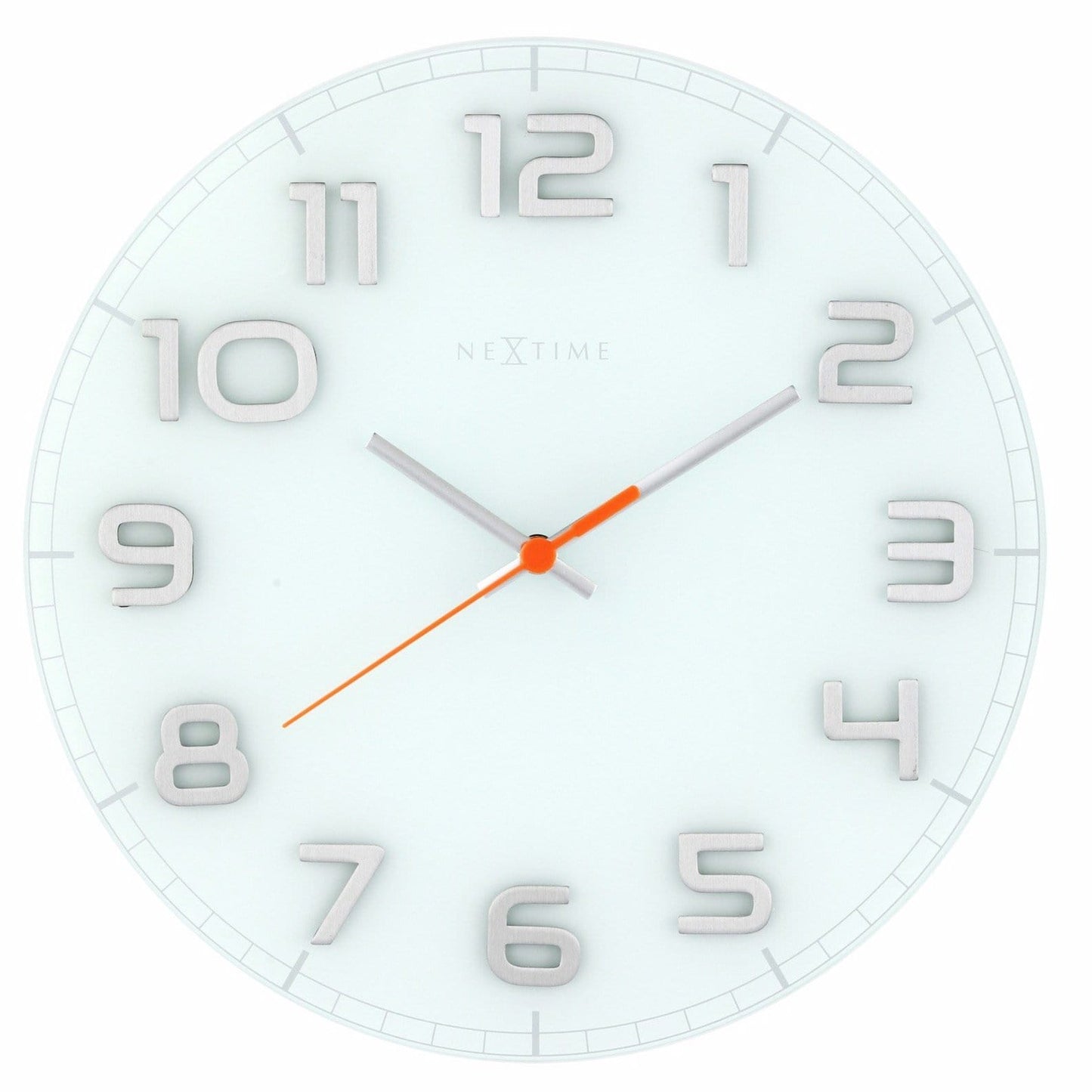 Wall clock - 30 x 3.5 cm - Glass - 'Classy Round'