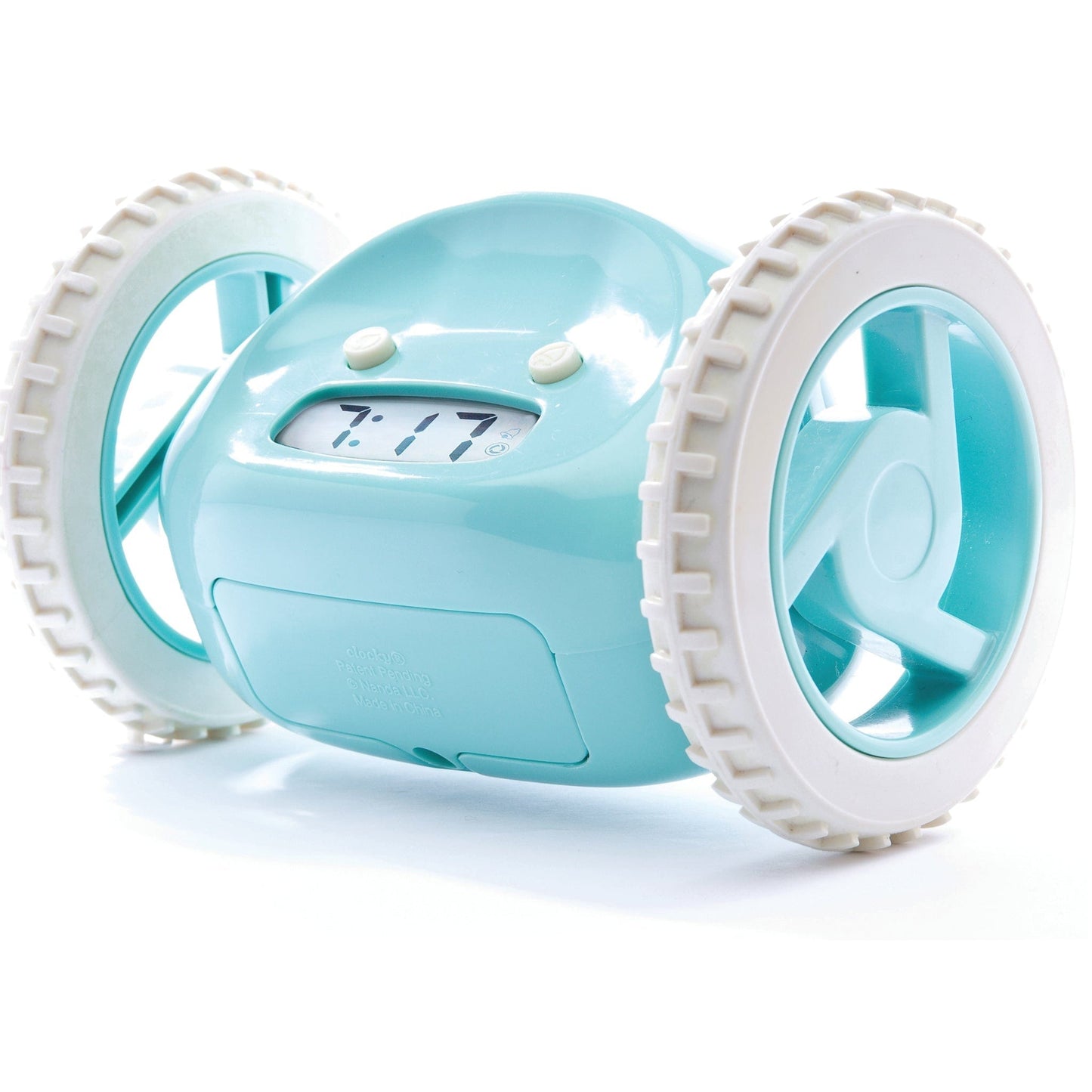 Clocky Blue - Alarm clock on wheels