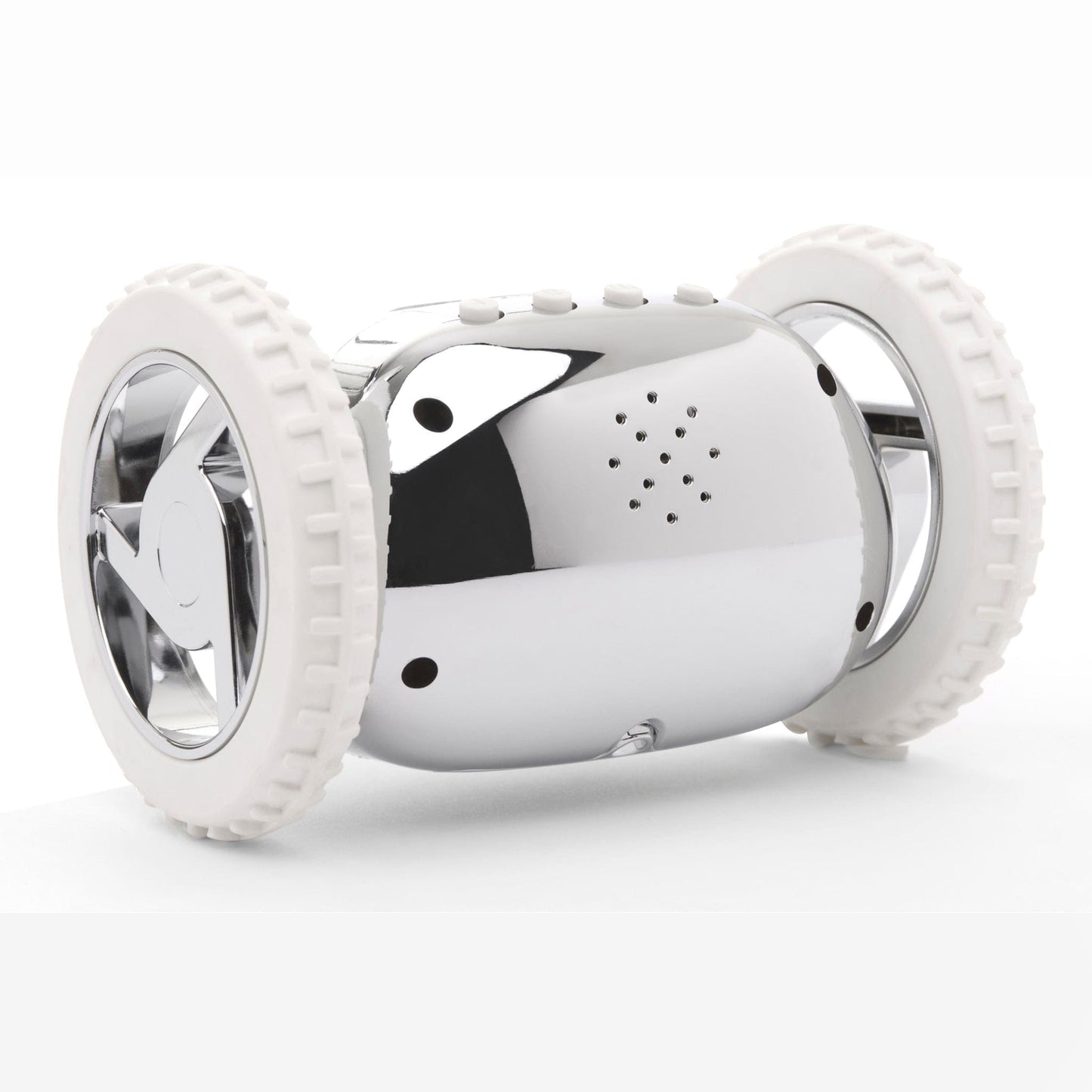 Clocky Chrome - Alarm clock on wheels