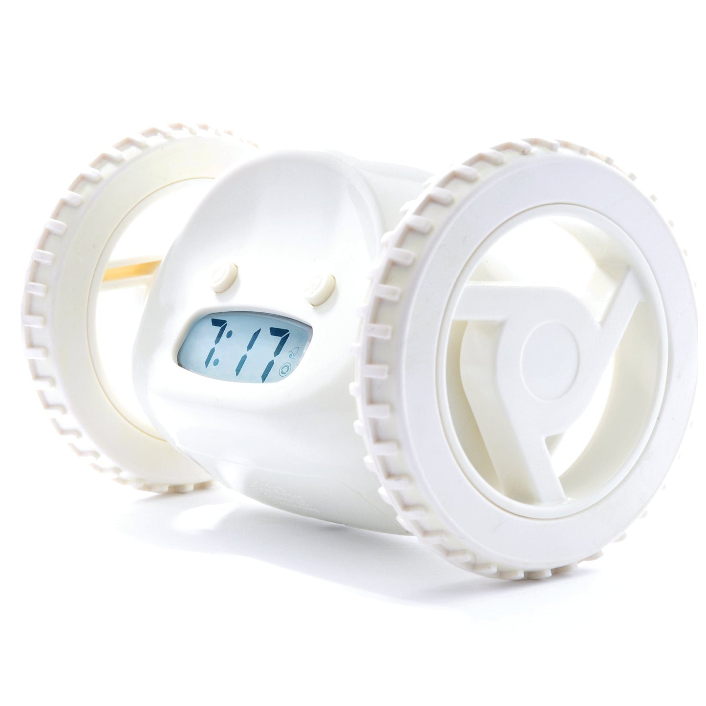 Clocky White - Wekker op wielen