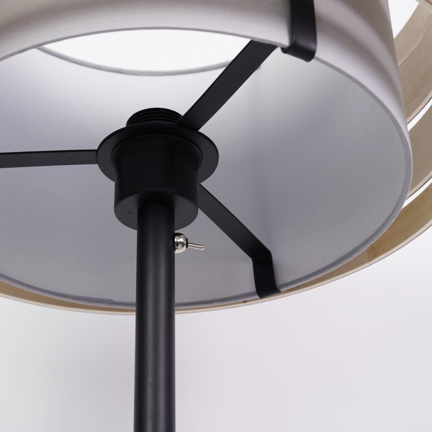 Zwarte metalen tafellampstand met E27-fitting, 35x20cm, geschikt voor universele verlichting, van NeXtime Clocks.