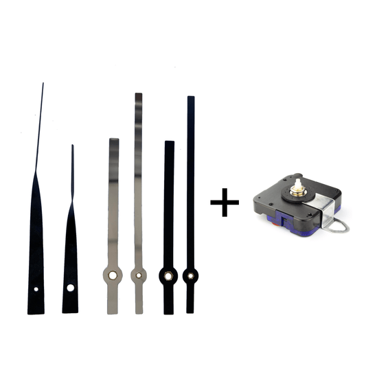 NeXtime Clocks clock hands set M with silent movement, includes hour, minute, and second hands for clock repair or upgrade.