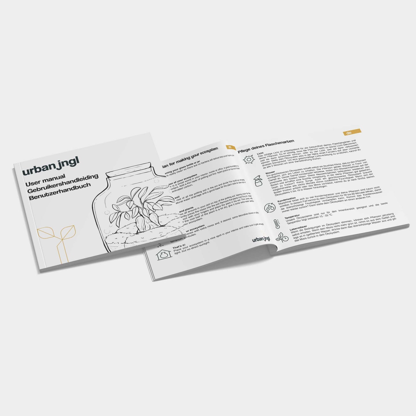 Terrarium DIY Kit - Drop XXL Red - Bottle Garden - ↑ 43 cm