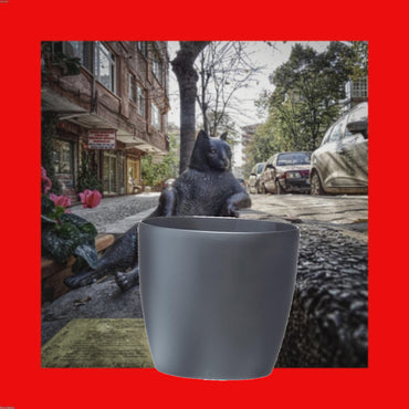 Florazo extra product image 1 for ELHO Brussels rond 25cm antraciet - Bloempot | Florazo