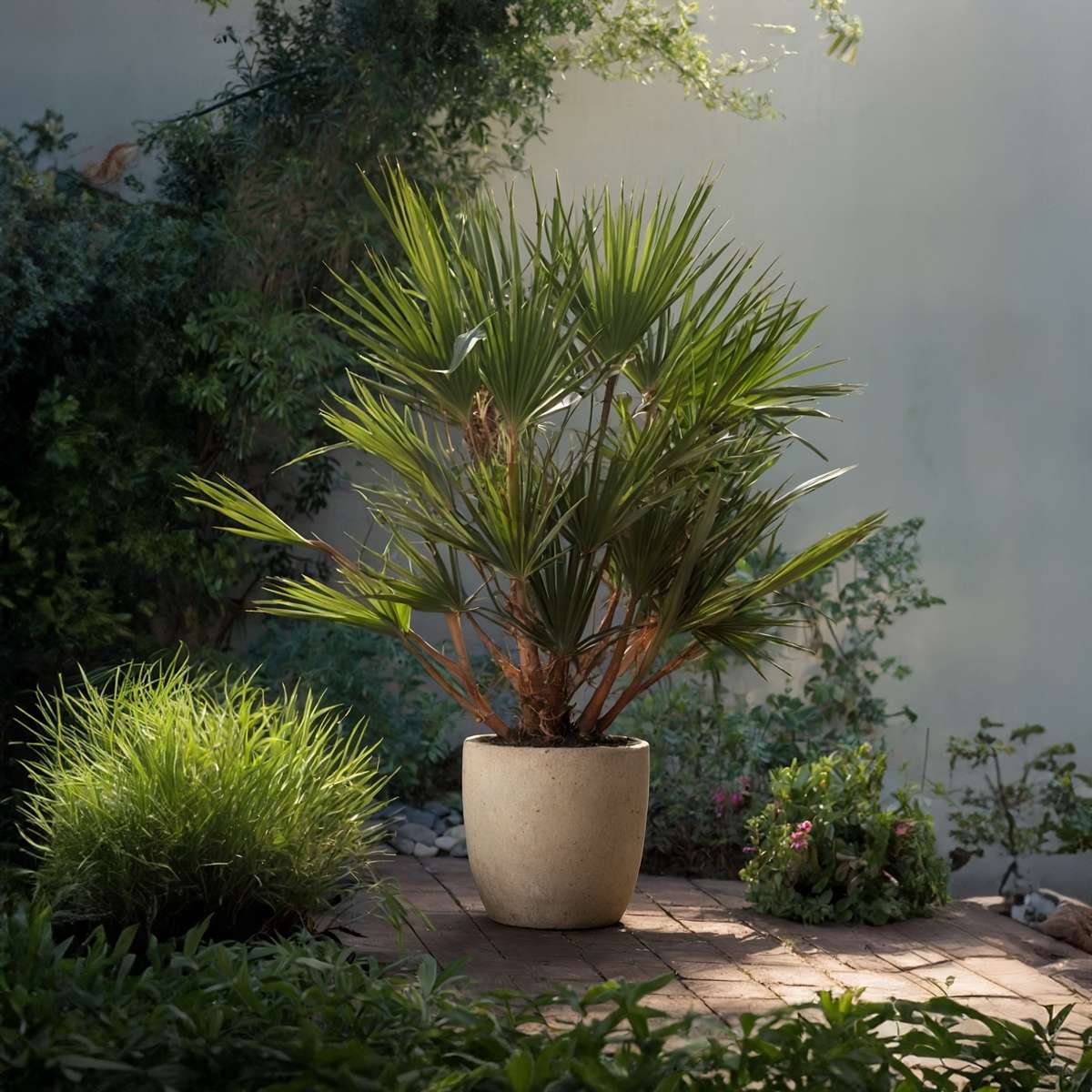 Chamaerops humilis - Set van 2 - Europese dwergpalm