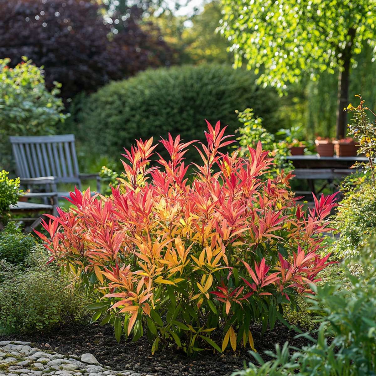 Pieris 'Forest Flame' - Set van 4 - Rotsheide