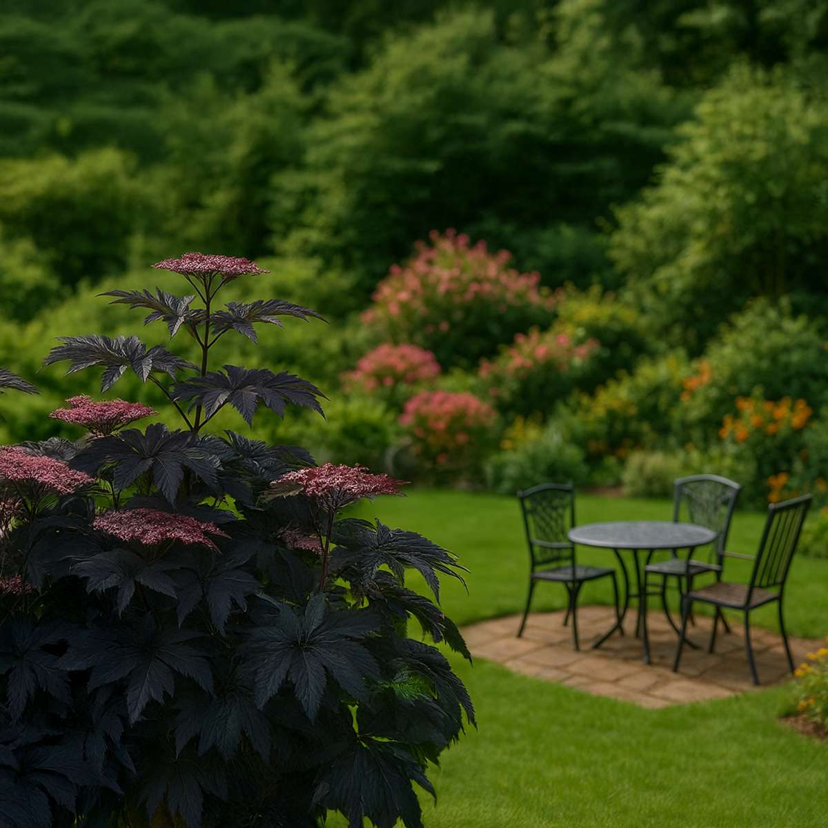 Sambucus nigra 'Black Lace' - Set van 4