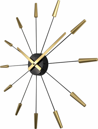 Vintage stainless steel Silent Wall Clock by NeXtime Clocks, 58cm diameter, featuring a modern design and precise timekeeping.