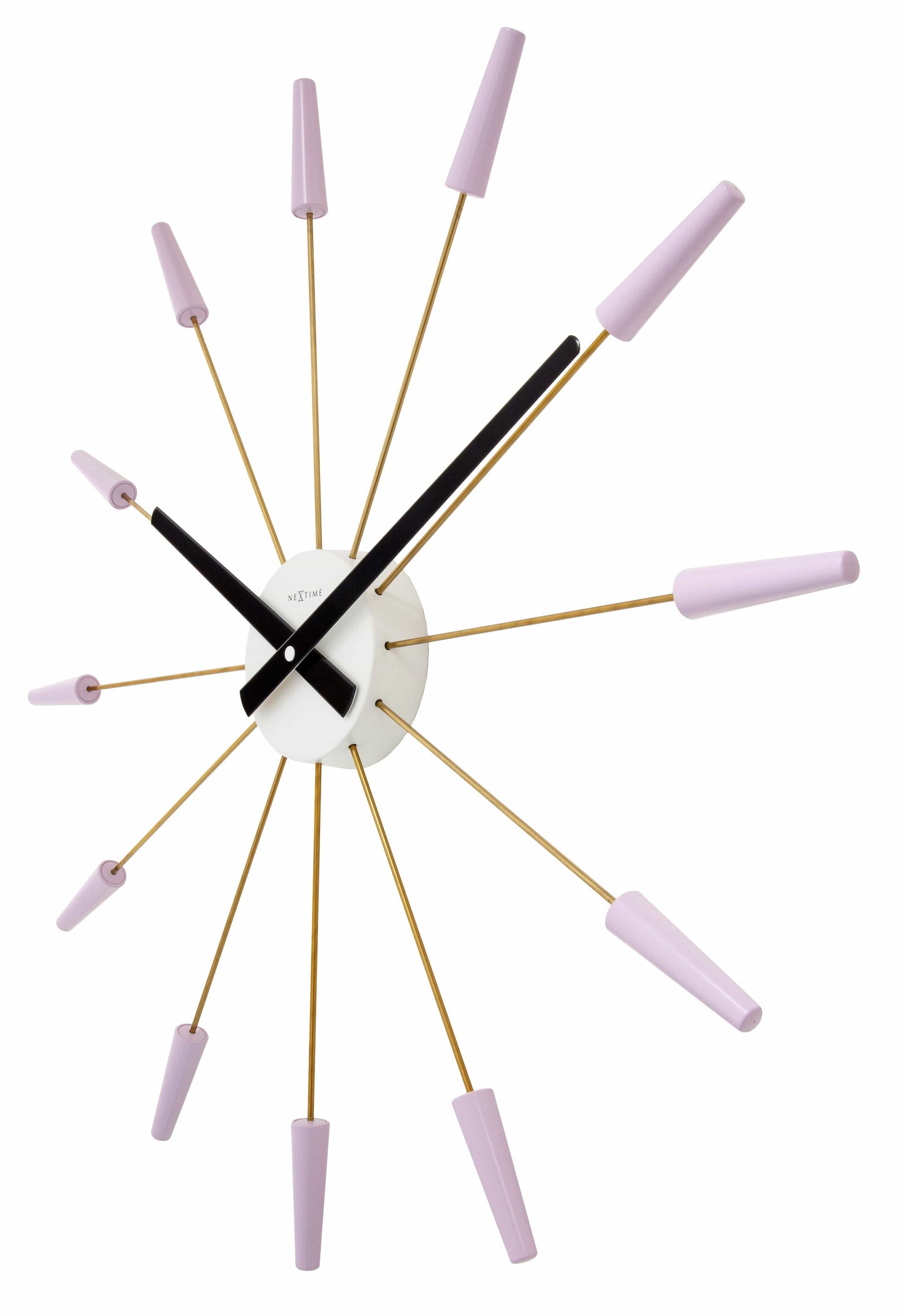 Silent Wall clock - Vintage - 58cm - Stainless Steel - 'Plug Inn'
